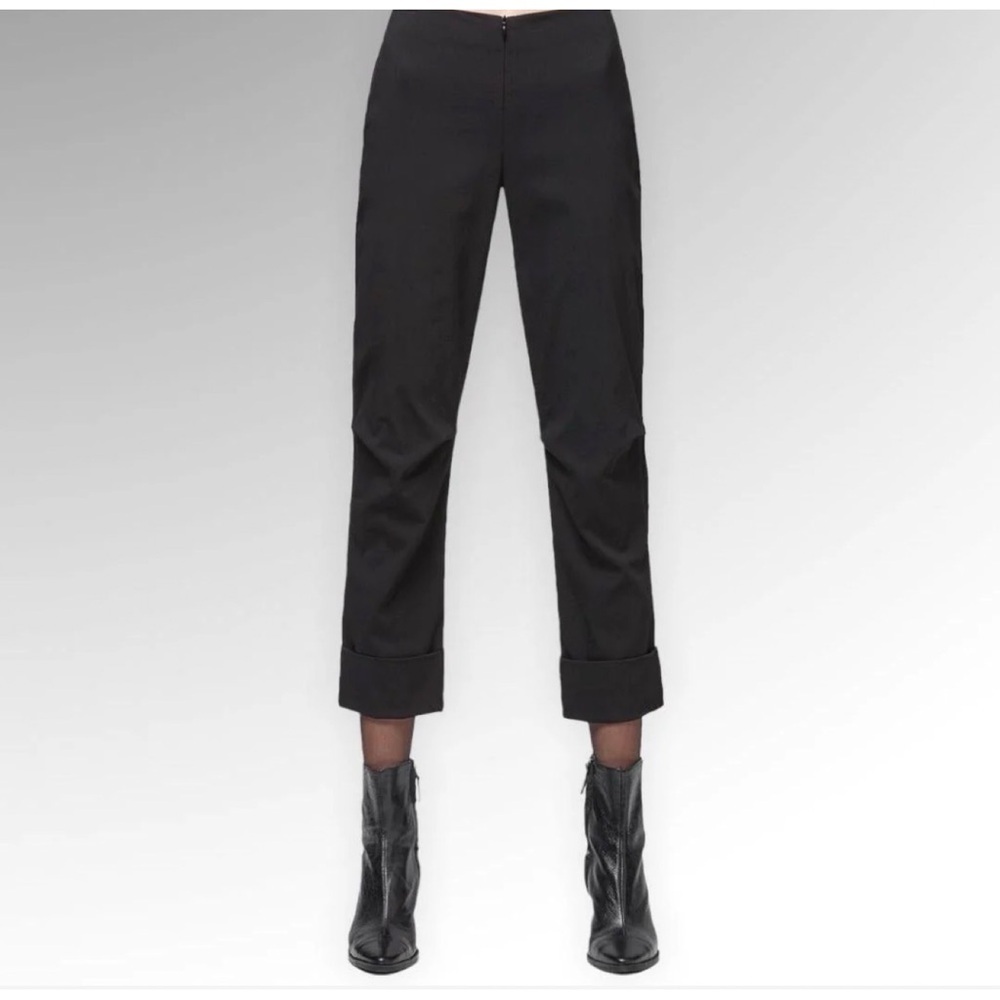 Porto San Francisco Verona crop pants cuffed hem black size 0